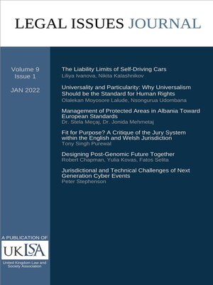 cover image of Legal Issues Journal 9(2)
